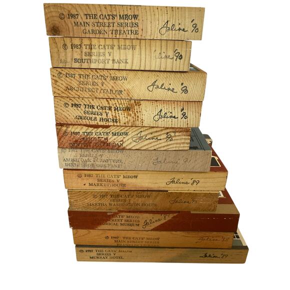 The Cat’s Meow 1987 Series V Lot of 10 Buildings – Signed Faline - Picture 7 of 7